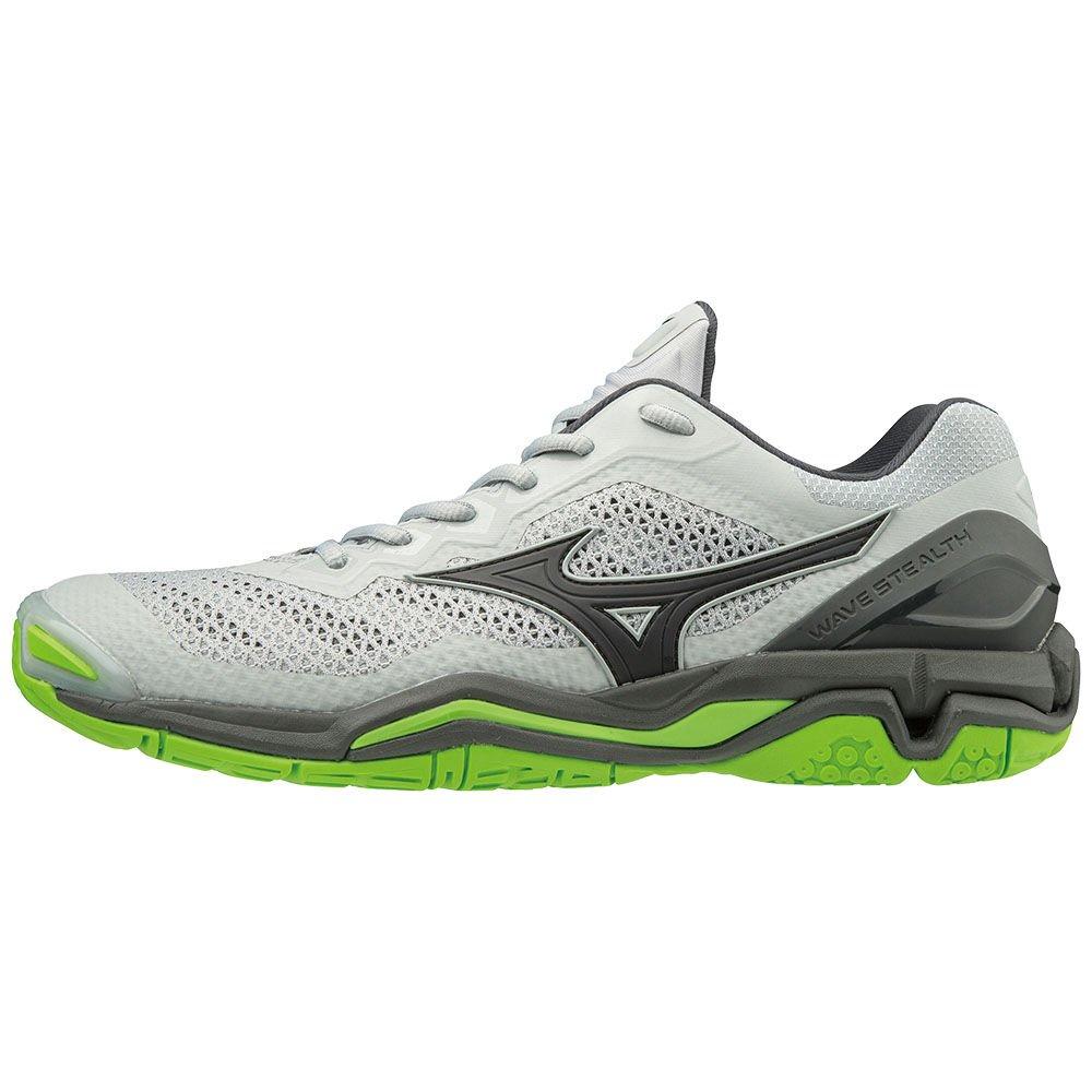 Mizuno Men's Handball Shoes Black/Green WAVE STEALTH V Shoes - X1GA180037